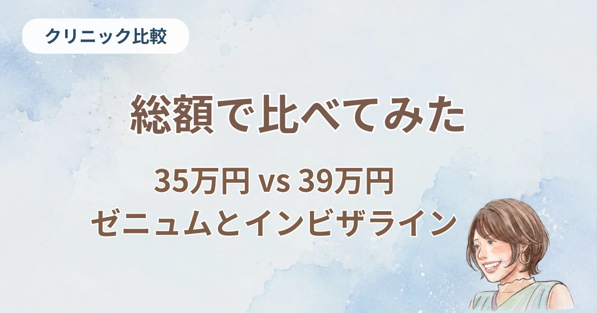 ゼニュムとインビザラインの違いは？湘南美容歯科で治した50代が総額で比べました
