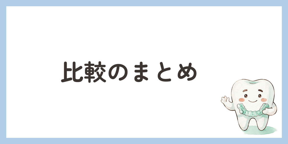 比較のまとめ